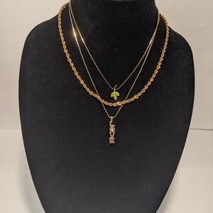 Gold tone necklaces